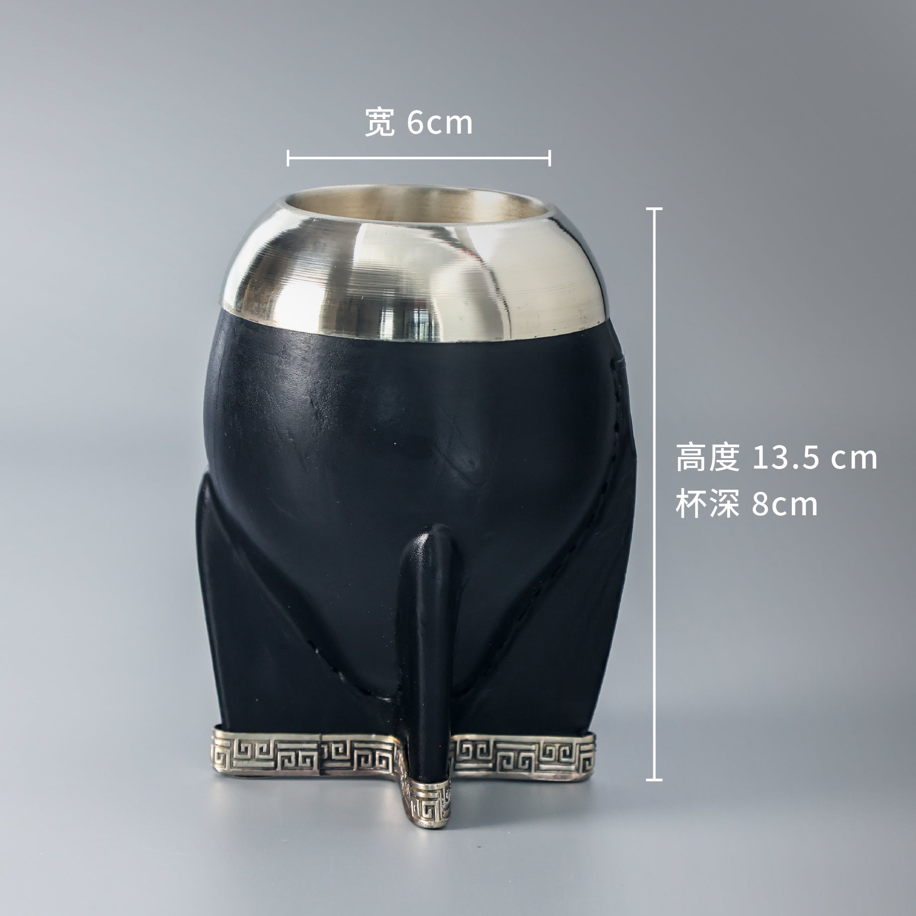 乌拉圭马黛茶杯#399/424葫芦杯精致款鱼雷杯德银雕花杯口杯底