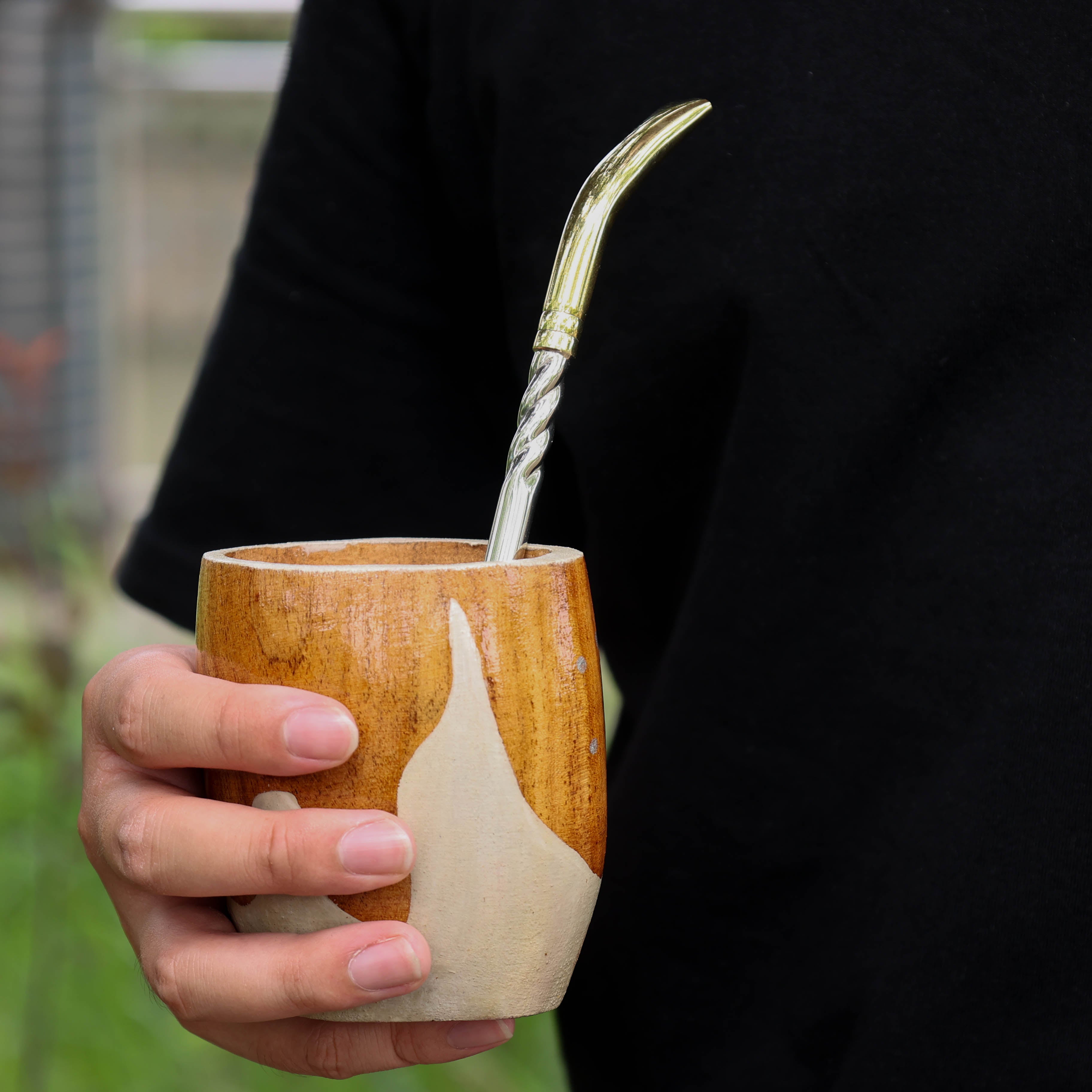 阿根廷王室款马黛茶杯  牧场风角豆木马黛茶杯#228