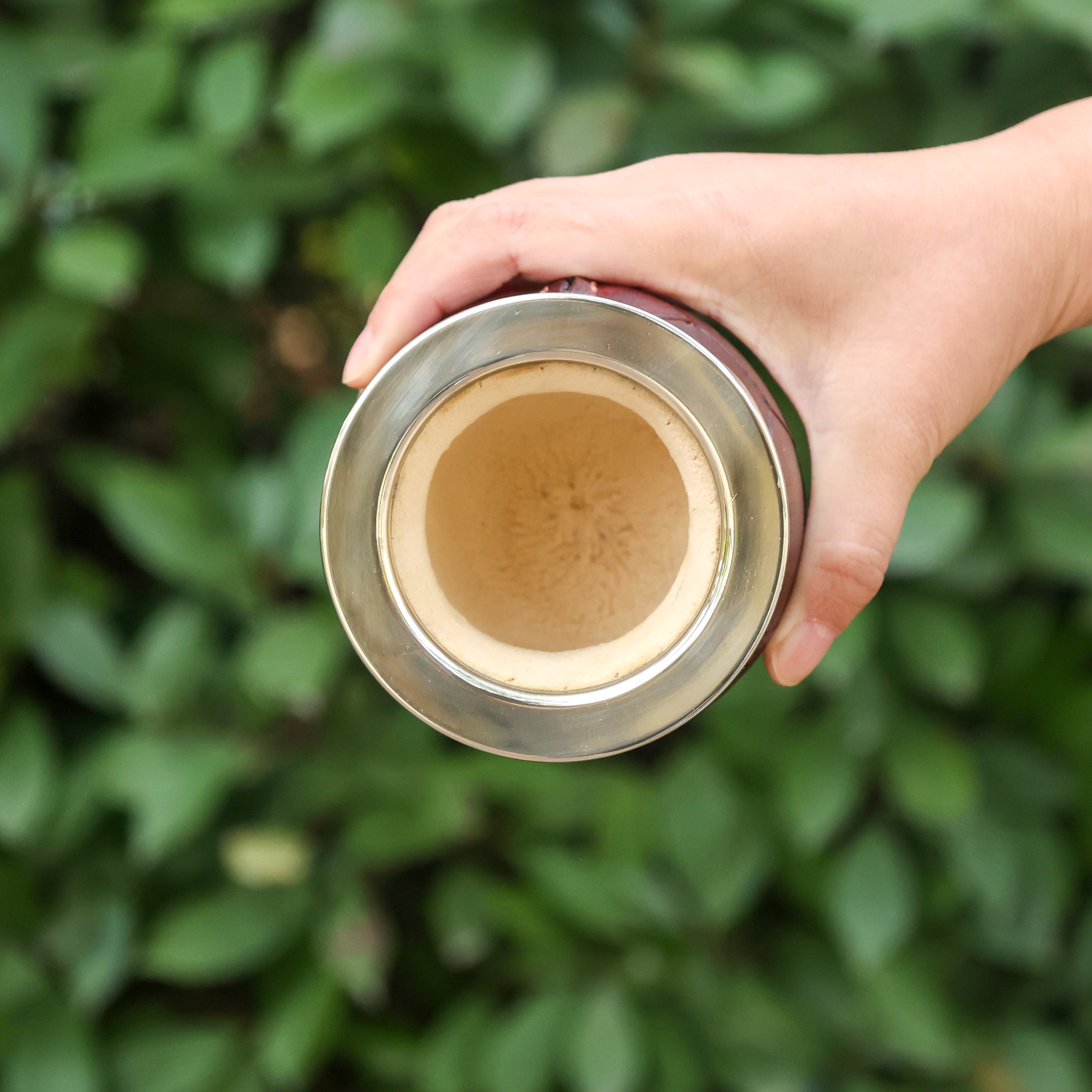 阿根廷全新马黛茶杯#165/425葫芦杯 德银杯口牛皮外包 帝王款