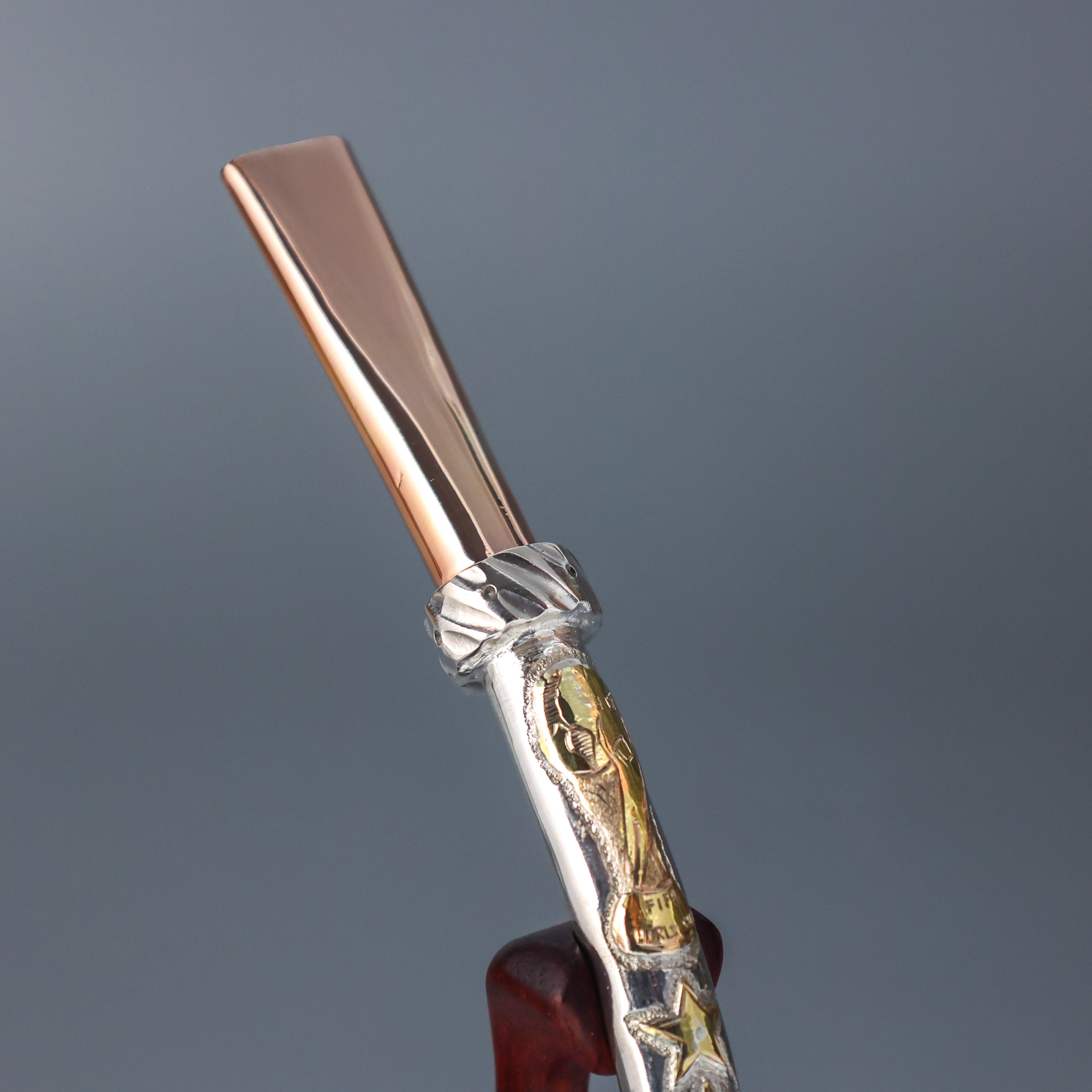 乌拉圭产马黛茶专用金银三星吸管 大力神杯100%梅西同款吸管